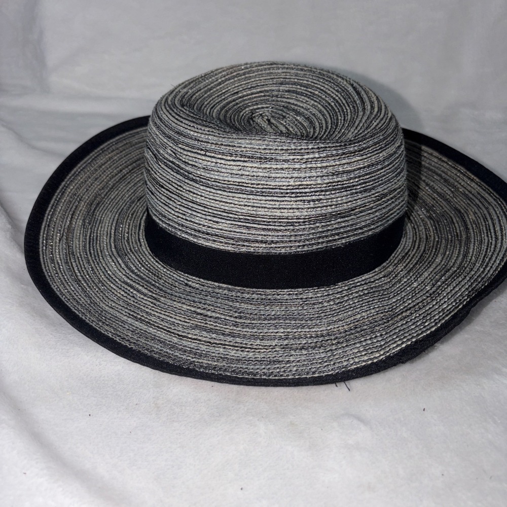 Solar Escape UV Sierra Sun Hat Wide Brim Variegated black Packable Garden Resort
